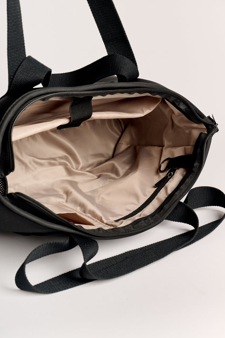 Rover (Black) Large Neoprene Tote - With Zip Closure