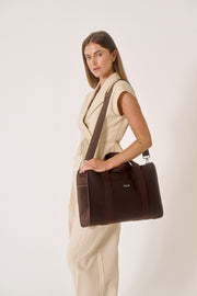 Rover (Chocolate) Medium Neoprene Tote - With Zip Closure