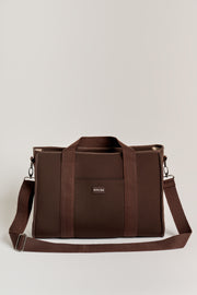 Rover (Chocolate) Medium Neoprene Tote - With Zip Closure