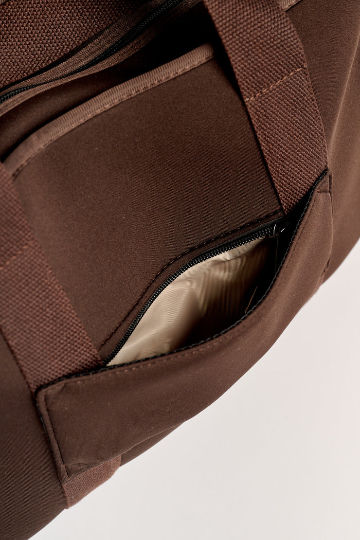 Rover (Chocolate) Medium Neoprene Tote - With Zip Closure