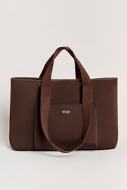 Rover (Chocolate) Large Neoprene Tote - With Zip Closure