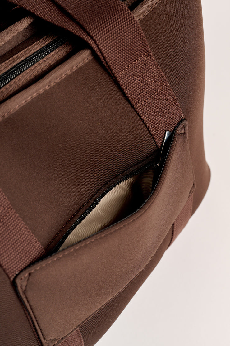 Rover (Chocolate) Large Neoprene Tote - With Zip Closure