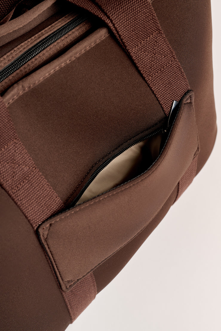 Rover (Chocolate) Large Neoprene Tote - With Zip Closure