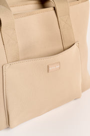 Rover (Sand) Large Neoprene Tote - With Zip Closure