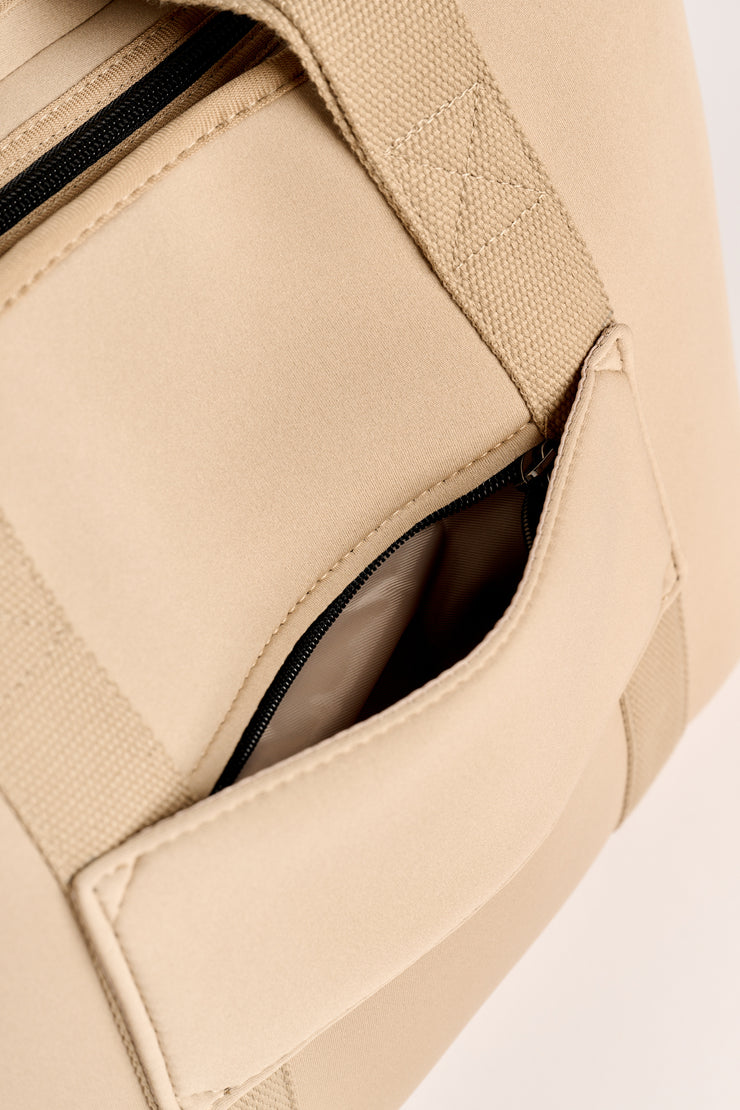 Rover (Sand) Large Neoprene Tote - With Zip Closure
