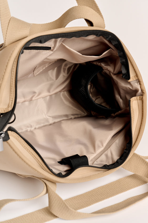 Rover (Sand) Large Neoprene Tote - With Zip Closure