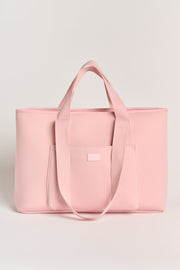Rover (Blush) Large Neoprene Tote - With Zip Closure