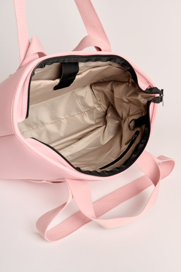 Rover (Blush) Large Neoprene Tote - With Zip Closure