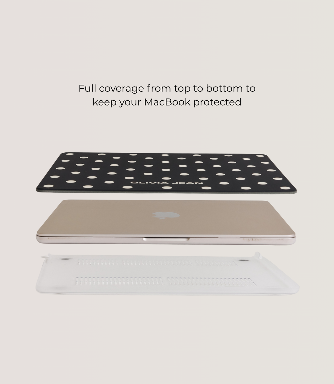 Polka (Black) MacBook Case