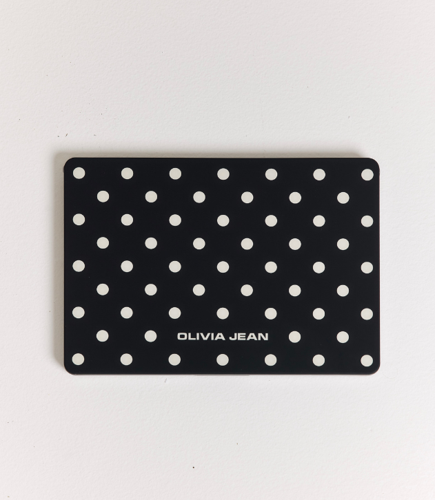 Polka (Black) MacBook Case