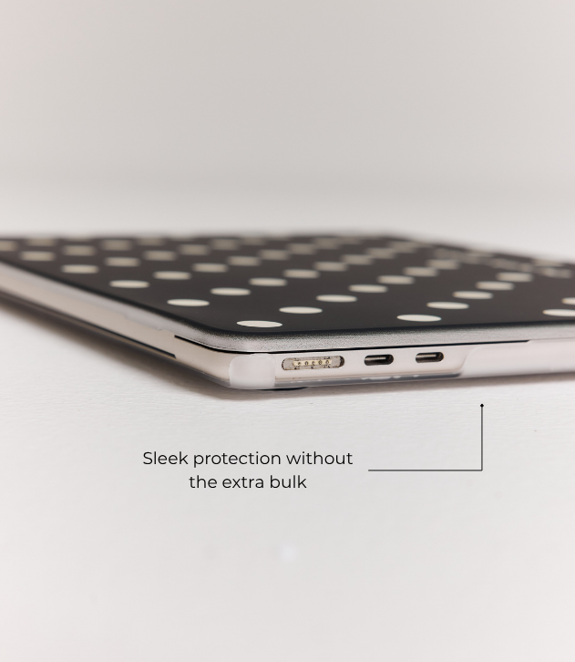 Polka (Black) MacBook Case