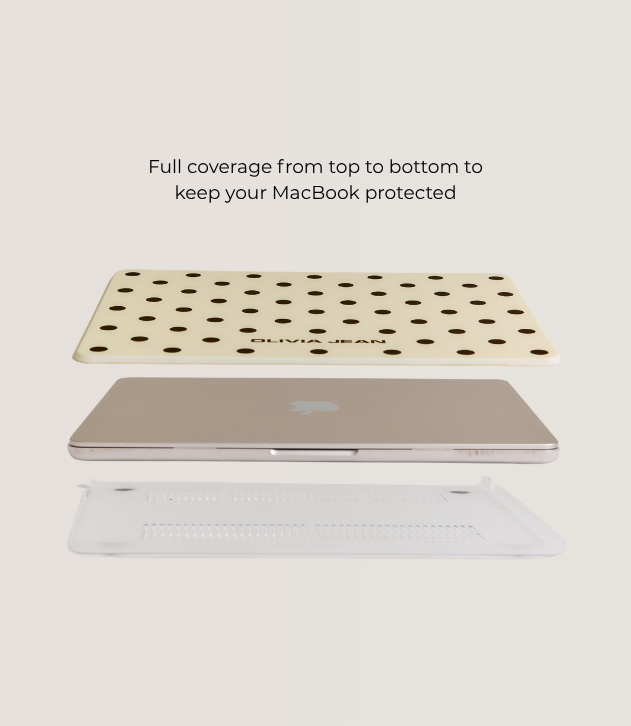 Polka (Cream) MacBook Case