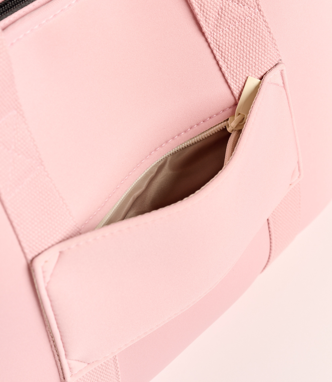 Rover (Blush) Large Neoprene Tote - With Zip Closure