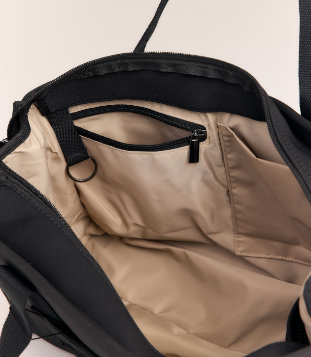 Rover (Black) Medium Neoprene Tote - With Zip Closure