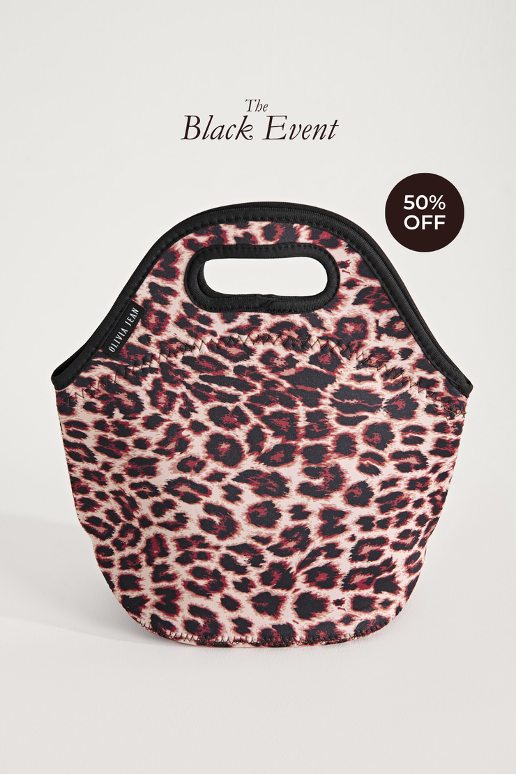Leopard Neoprene Lunch Bag