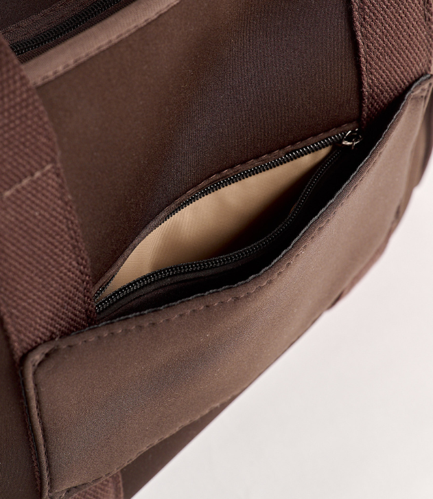 Rover (Chocolate) Medium Neoprene Tote - With Zip Closure