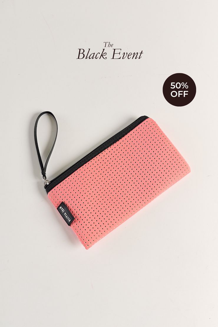 Coral Neoprene Purse