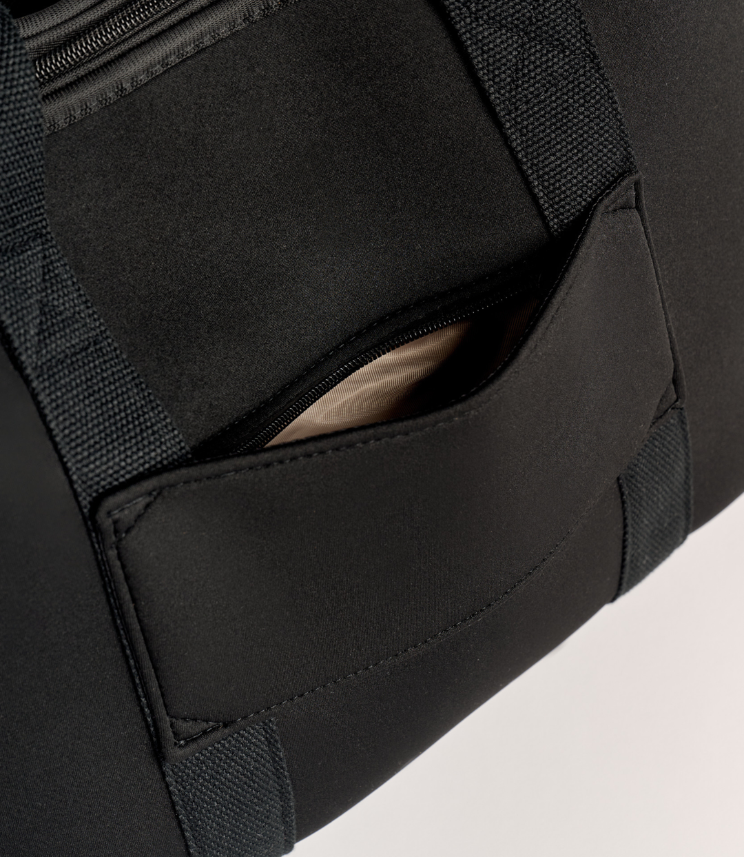 Rover (Black) Large Neoprene Tote - With Zip Closure