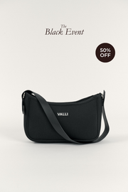 Valli Black Neoprene Shoulder Bag