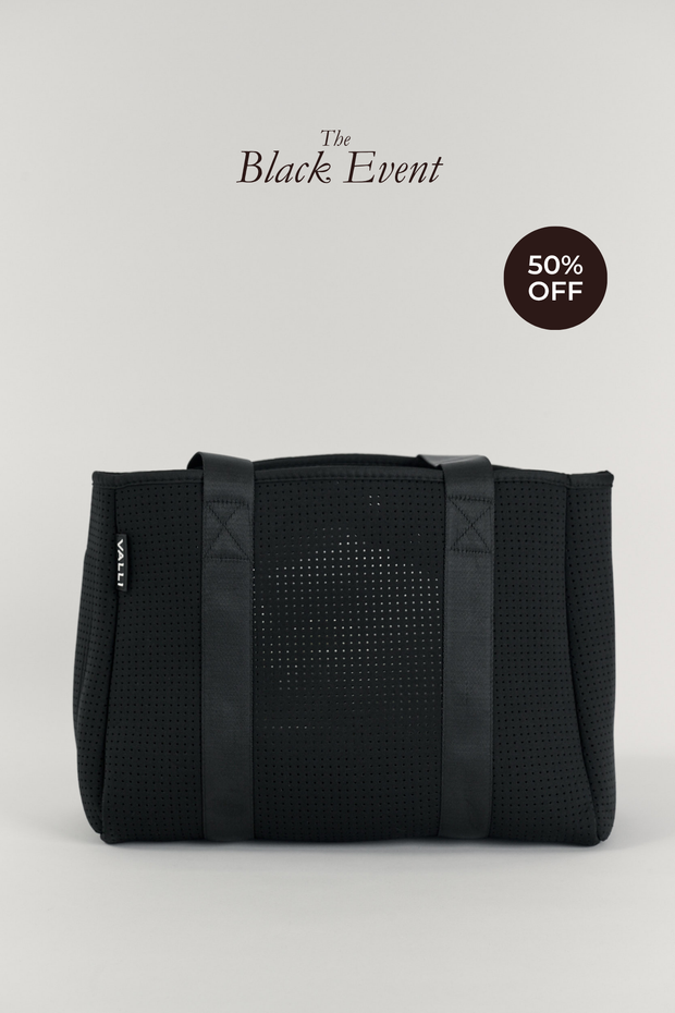 Valli Black Neoprene Tote