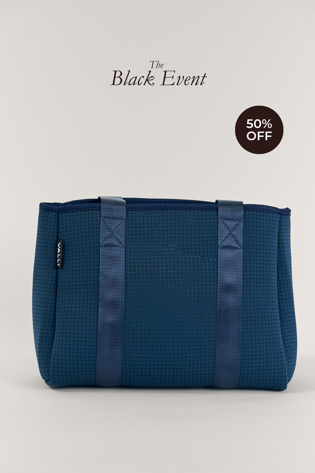 Valli Navy Neoprene Tote