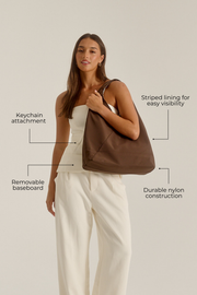 Sydney (Mocha) Nylon Shoulder Bag