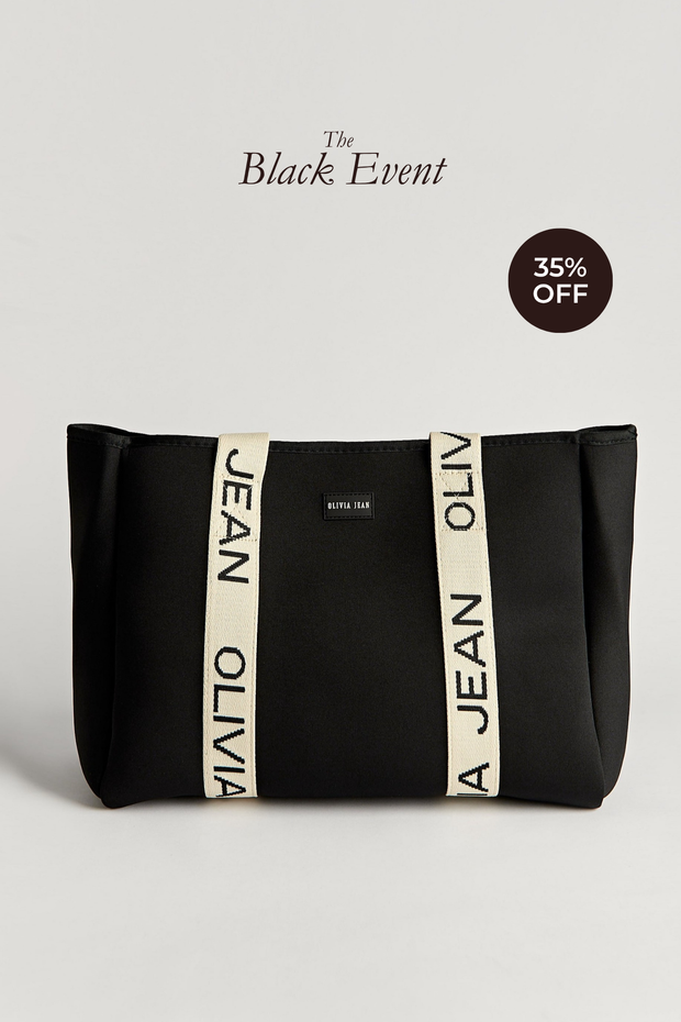 Dylan (Black) Neoprene Tote Bag