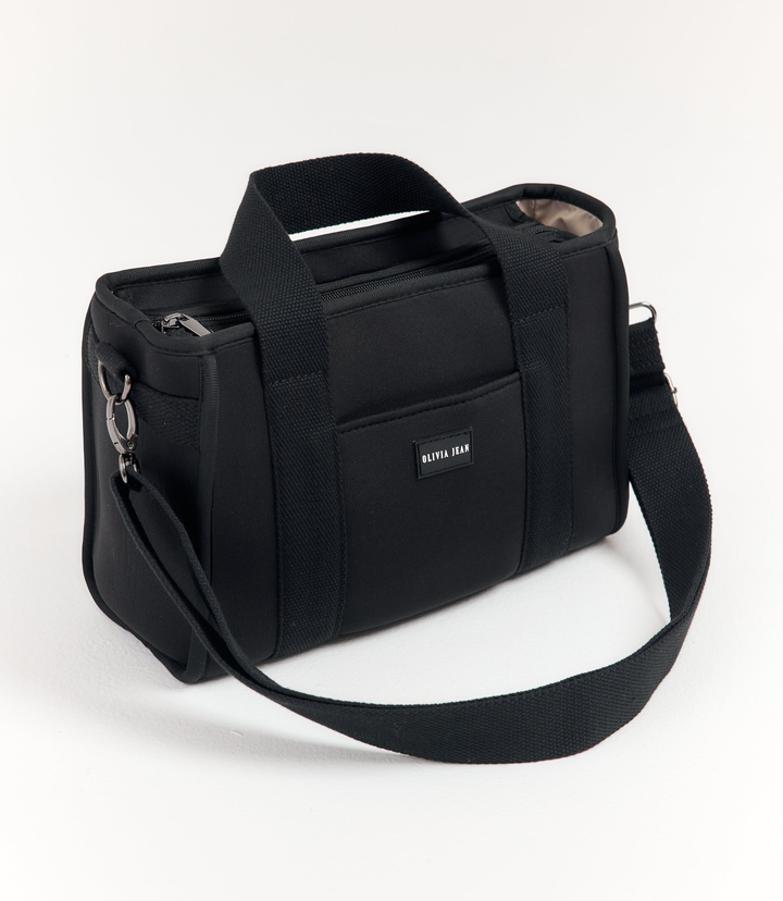Rover (Black) Small Neoprene Tote - With Zip Closure
