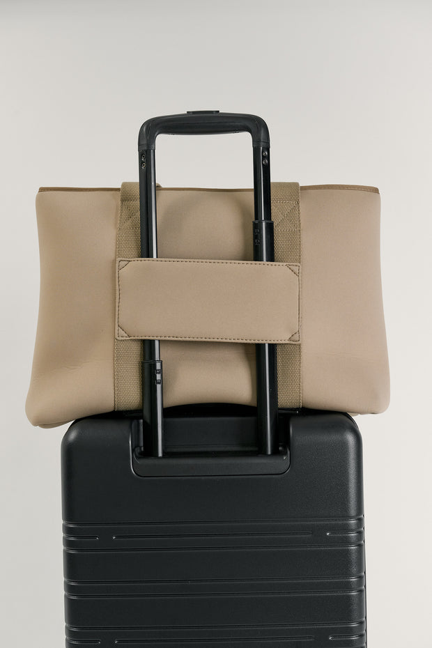 Rover (Tan) Large Neoprene Tote - With Zip Closure