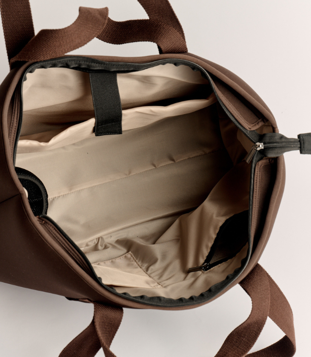 Rover (Chocolate) XL Neoprene Tote - With Zip Closure