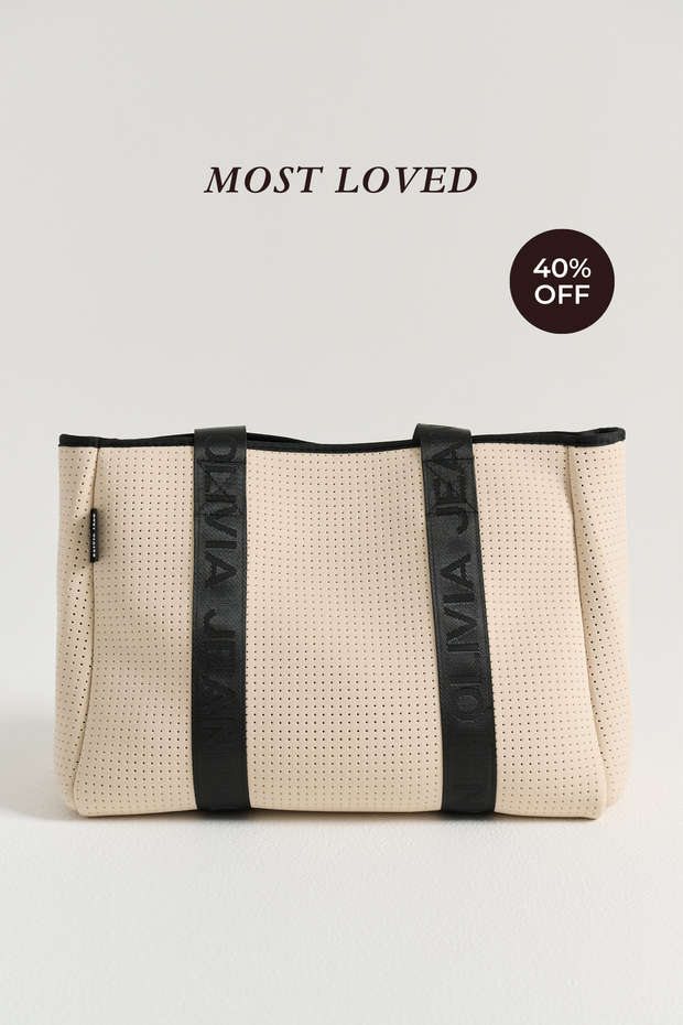 Signature (Cream) Neoprene Tote