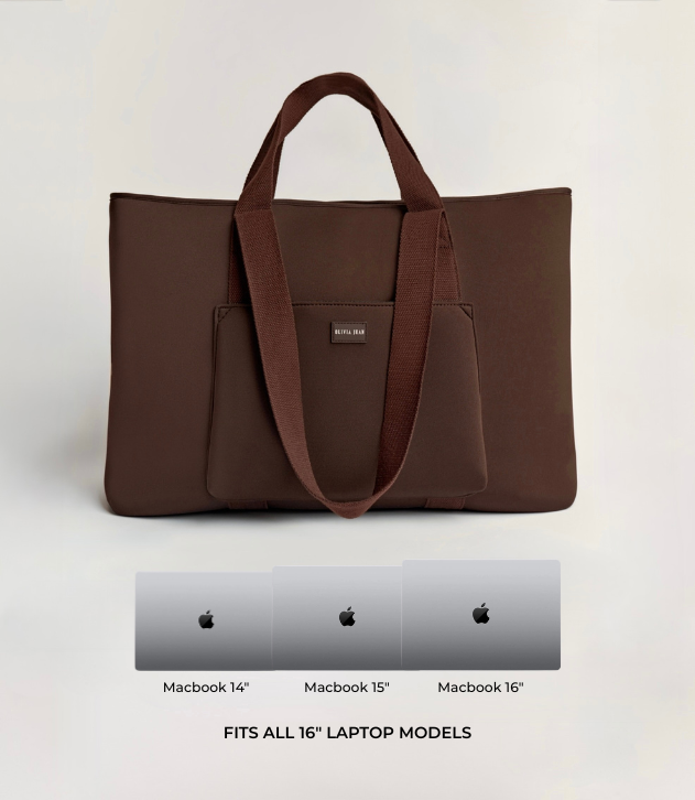 Rover (Chocolate) XL Neoprene Tote - With Zip Closure