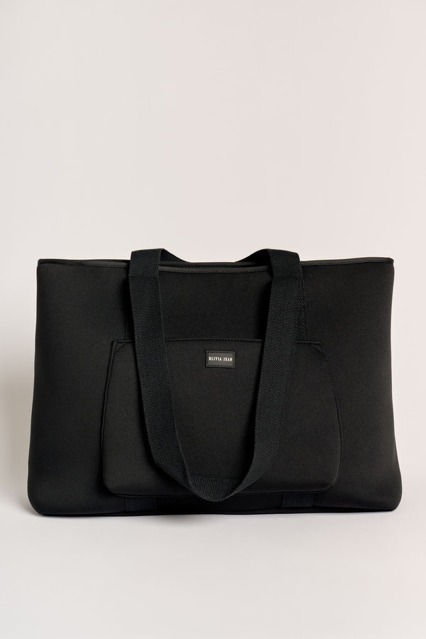 Rover (Black) XL Neoprene Tote - With Zip Closure