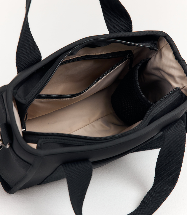Rover (Black) Small Neoprene Tote - With Zip Closure