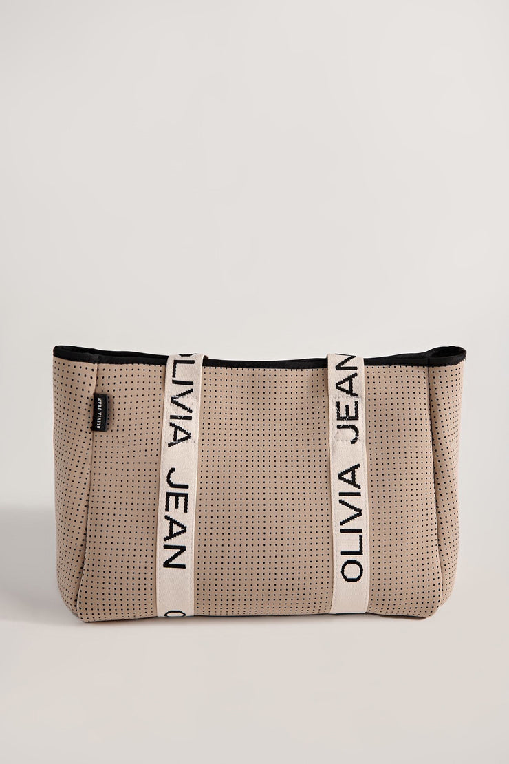 Latte (Beige) Neoprene Tote