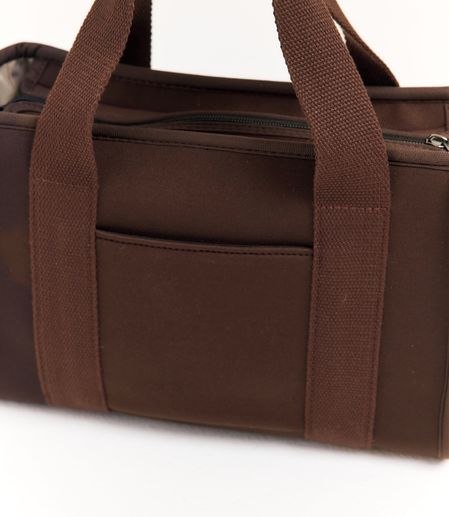 Rover (Chocolate) Small Neoprene Tote - With Zip Closure