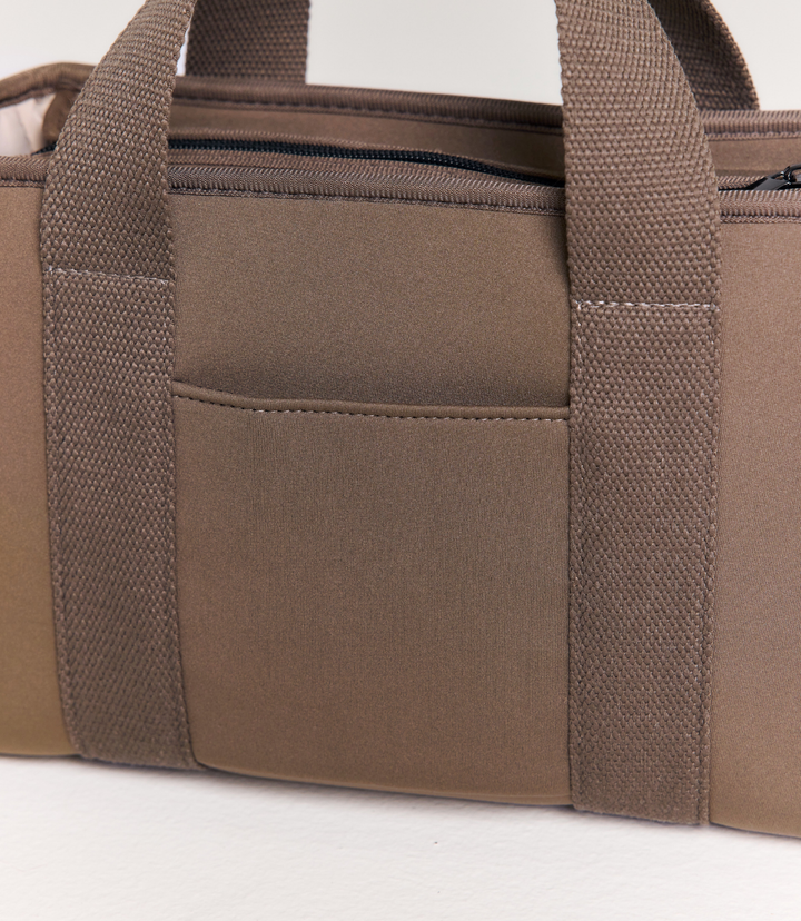 Rover (Taupe) Small Neoprene Tote - With Zip Closure