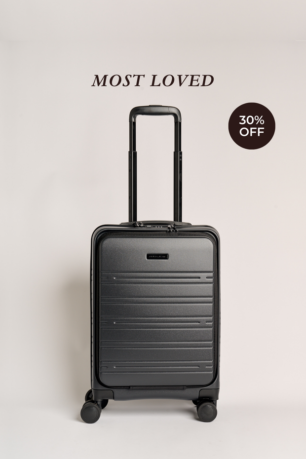 AIRE (Black) Recycled Carry On Suitcase