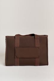 Rover (Chocolate) Medium Neoprene Tote - With Zip Closure