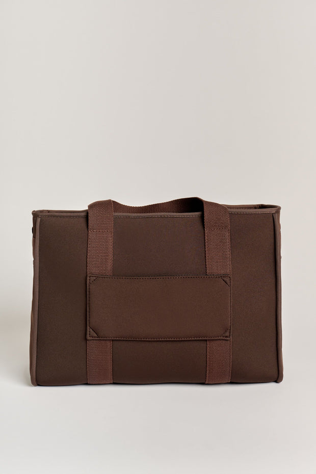 Rover (Chocolate) Medium Neoprene Tote - With Zip Closure