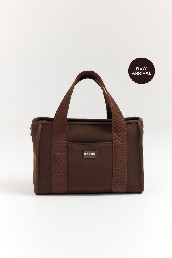 Rover (Chocolate) Small Neoprene Tote - With Zip Closure