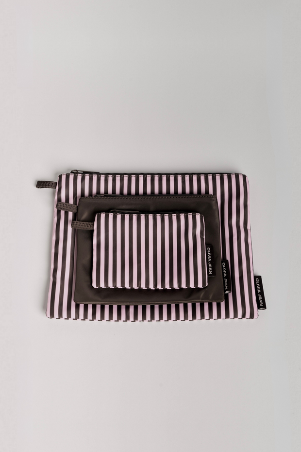 Pink/Brown Pouch Trio