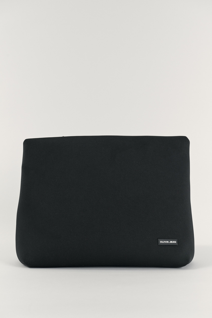 Stevie (Black) Neoprene Tote - With Zip Closure