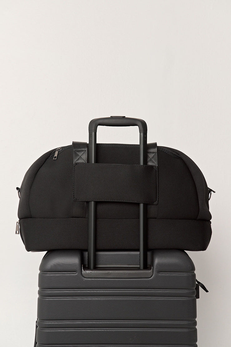 Do It All (Black) Neoprene Weekender Duffle Bag - With Zip Closure