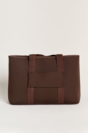 Rover (Chocolate) Large Neoprene Tote - With Zip Closure