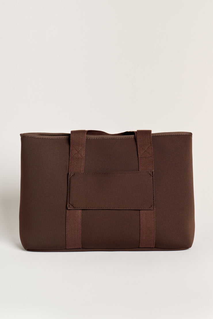 Rover (Chocolate) Large Neoprene Tote - With Zip Closure