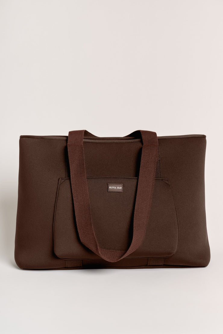 Rover (Chocolate) XL Neoprene Tote - With Zip Closure (PRE-ORDER)