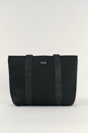 Ebony (Black) Neoprene Tote Bag- With Zip Closure