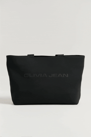 Spencer (Black) Neoprene Tote Bag - With Zip Closure