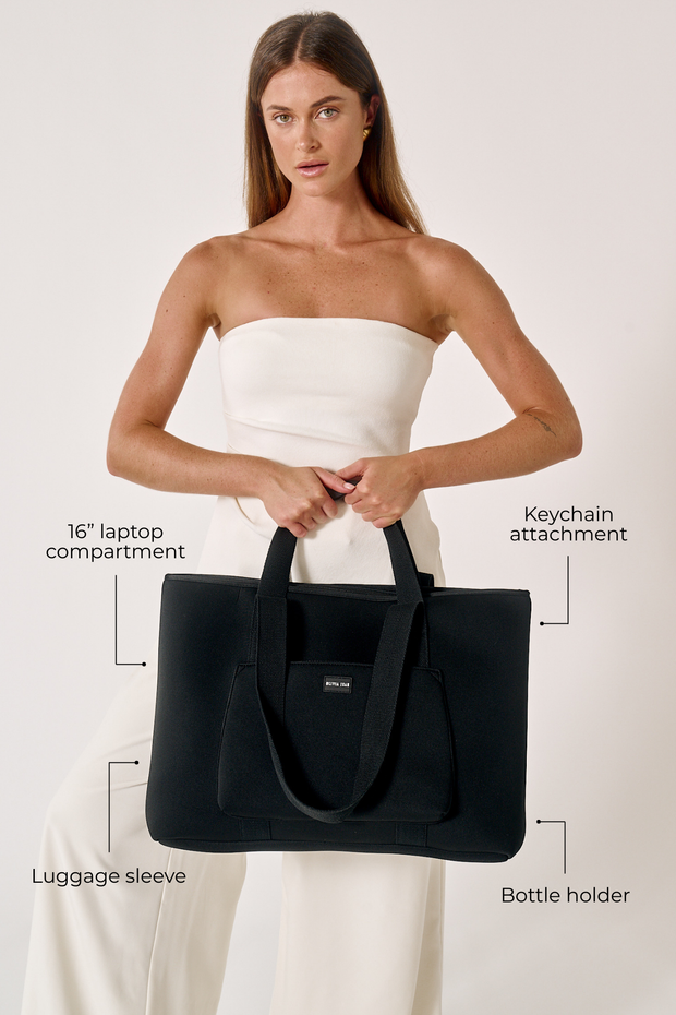 Rover (Black) XL Neoprene Tote - With Zip Closure (PRE-ORDER)